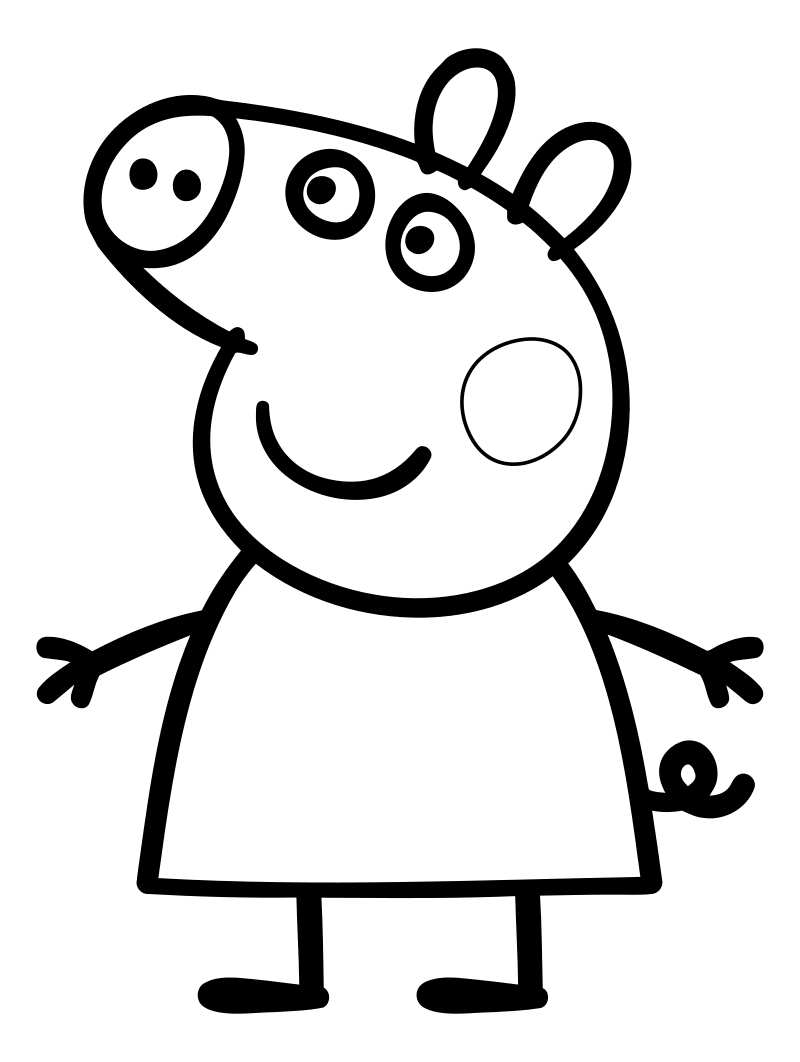 Раскраски из мультфильма Свинка Пеппа