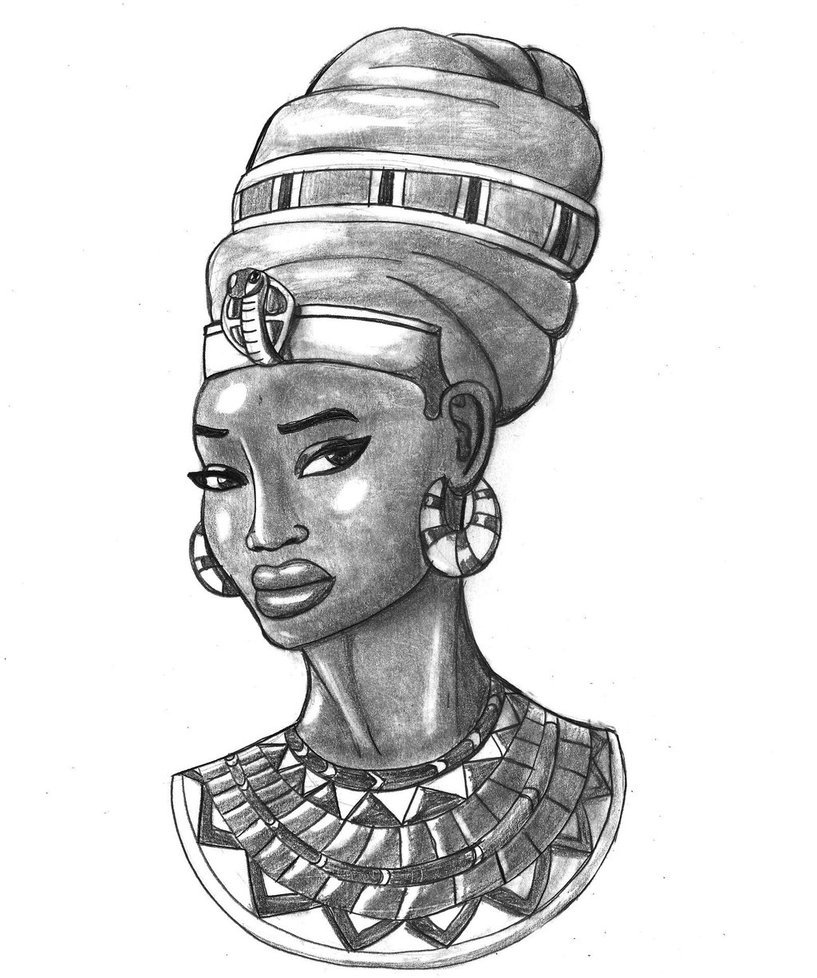Нарисовать царицу Нефертити
