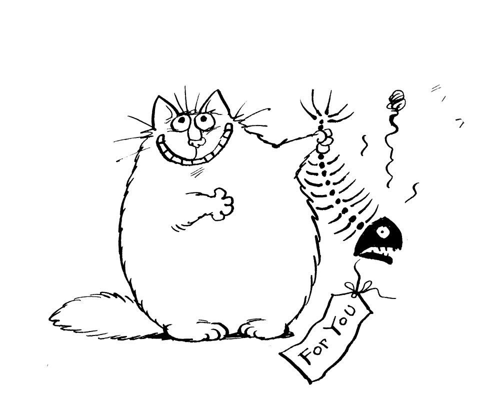 Рисунки толстых котов