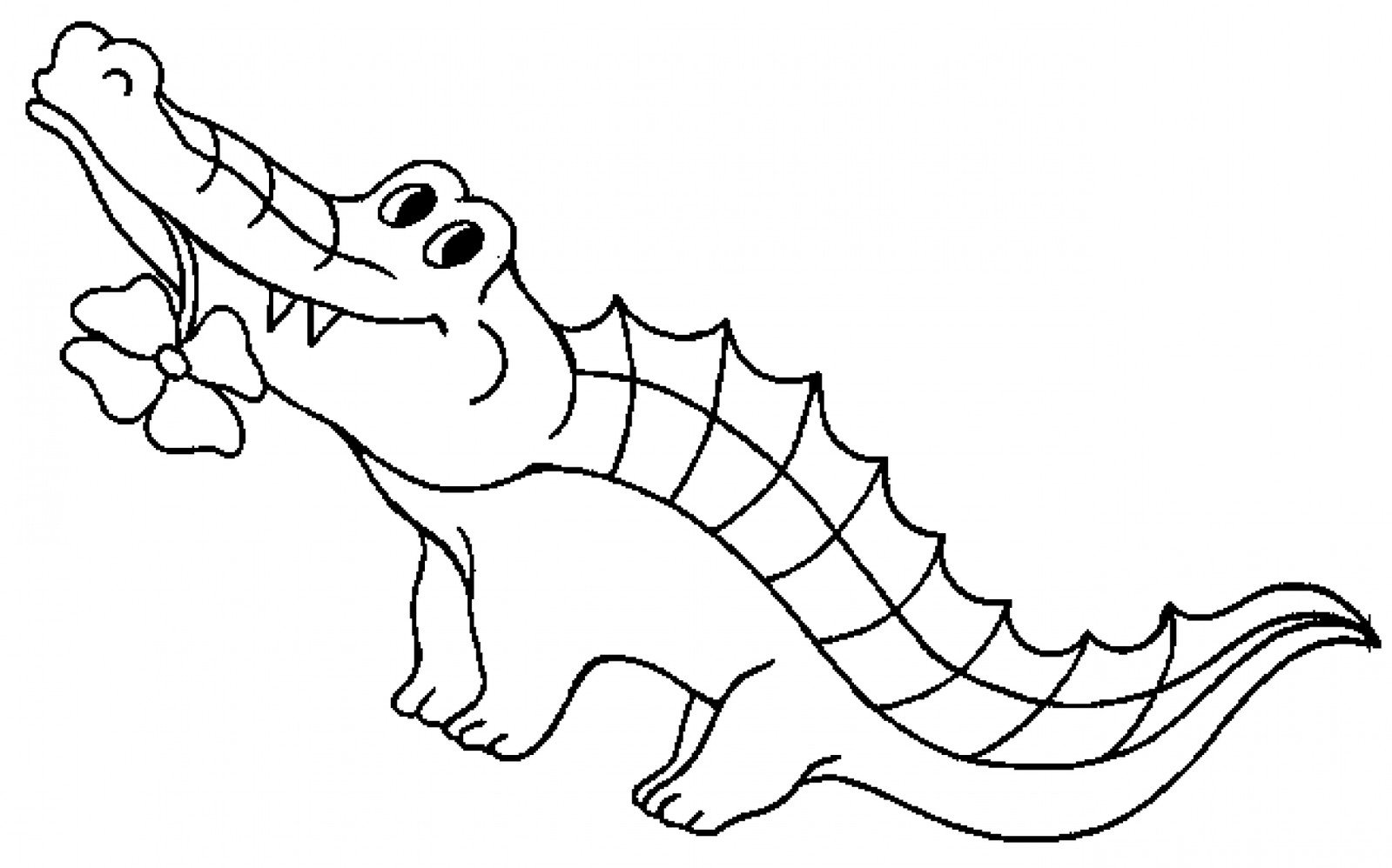 Детская раскраска крокодил