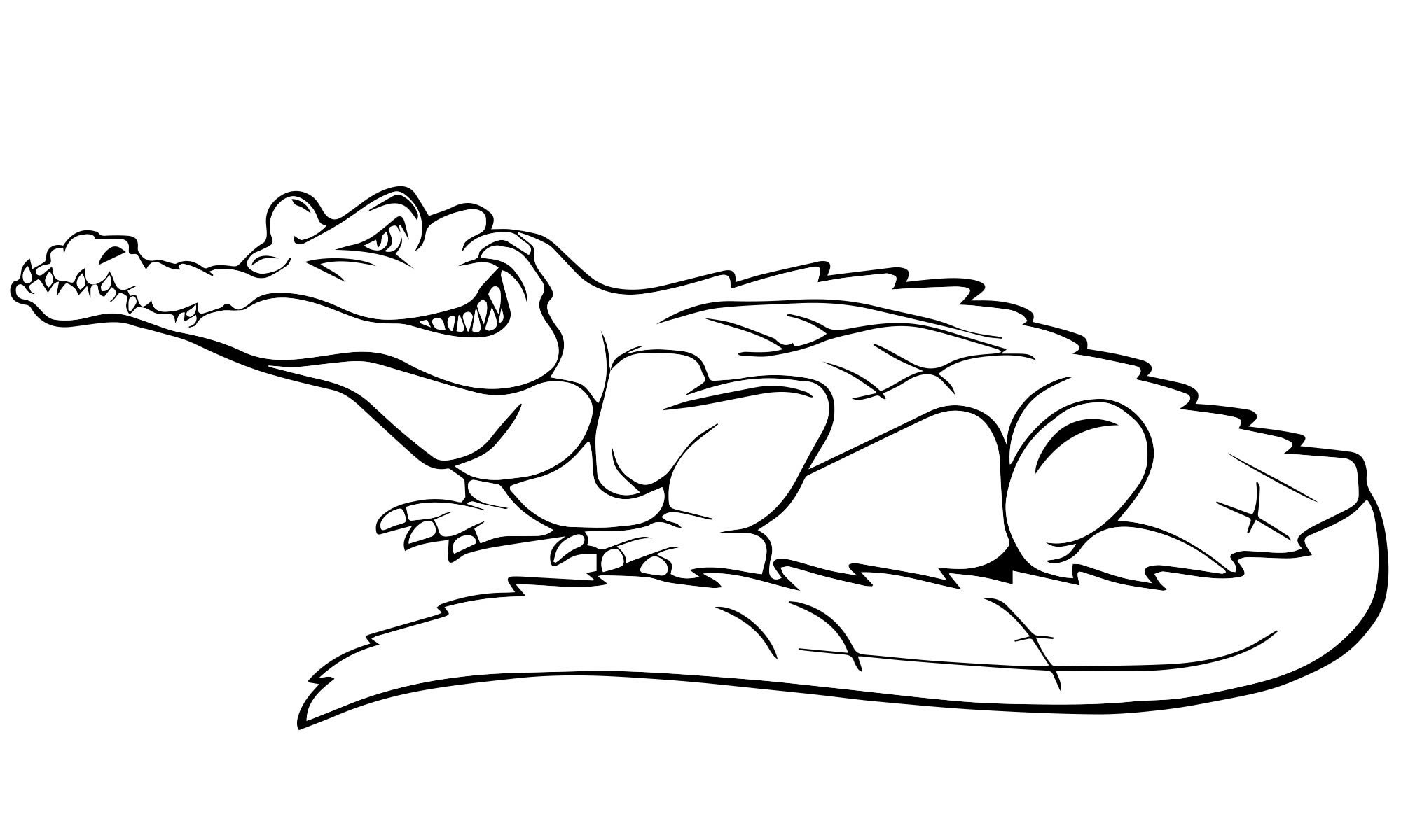 Гребнистый крокодил раскраска