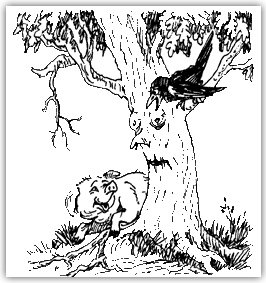 Иллюстрация к басне свинья под дубом раскраски