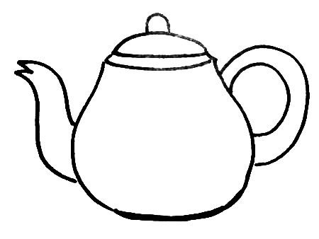Чайник рисунок раскраска (46 фото)