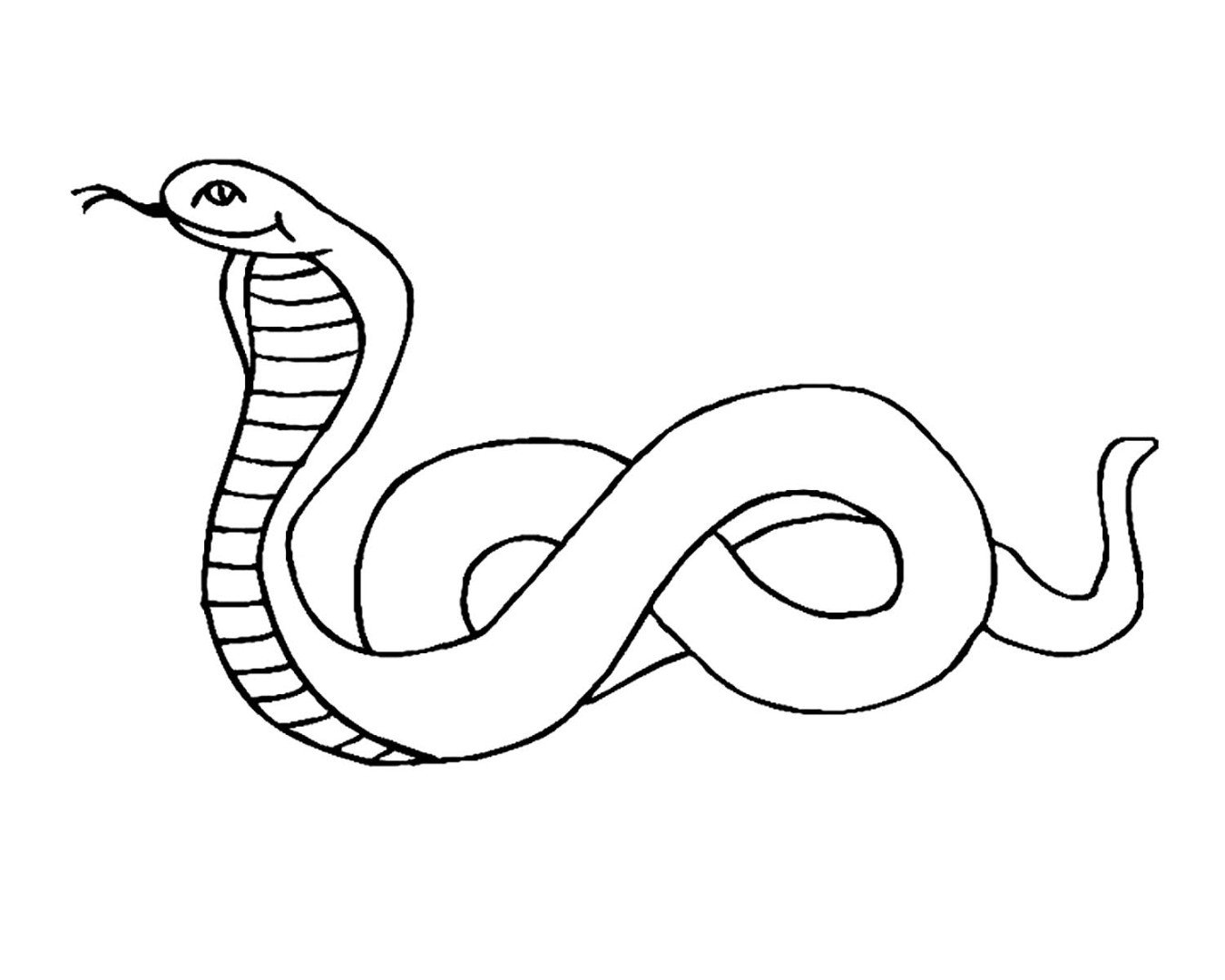 Змея картинка раскраска