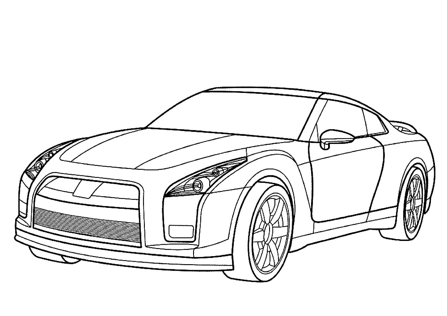 Nissan Skyline GTR раскраска