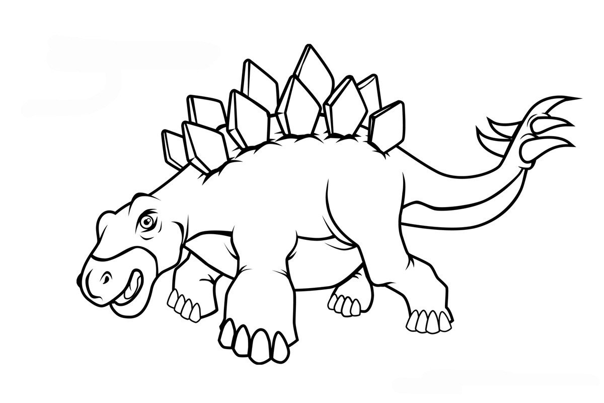 Динозавры Стегозавр раскраски для детей