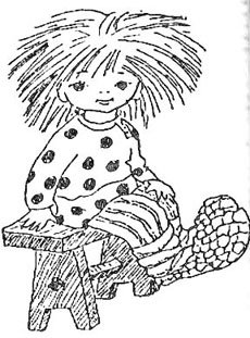 Расскраска домовёнок Кузя