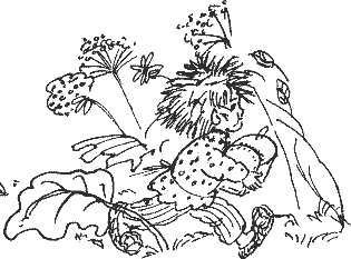 Домовой раскраска