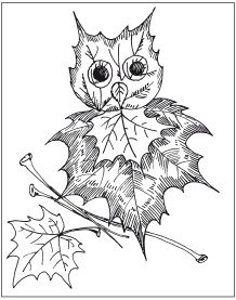 Эскизы для поделок из листьев