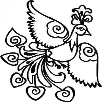 Птица счастья раскраска