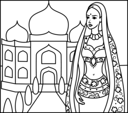 Шамаханская царица раскраска