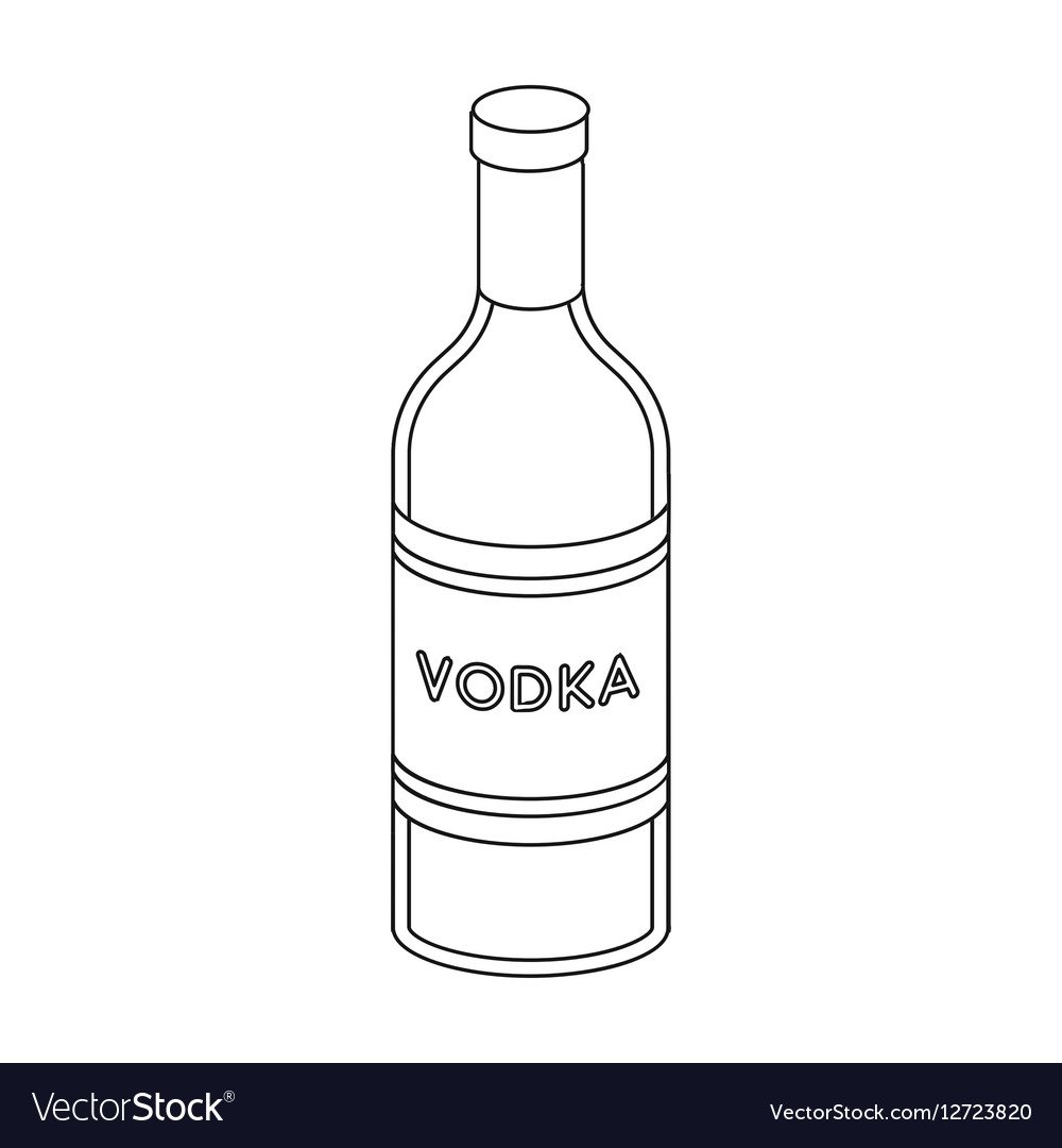 Нарисованная бутылка водки