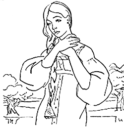 Барышня крестьянка иллюстрации