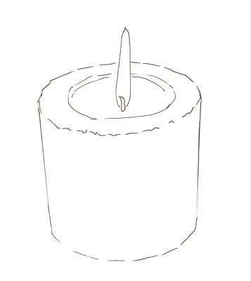 Свеча раскраска для детей