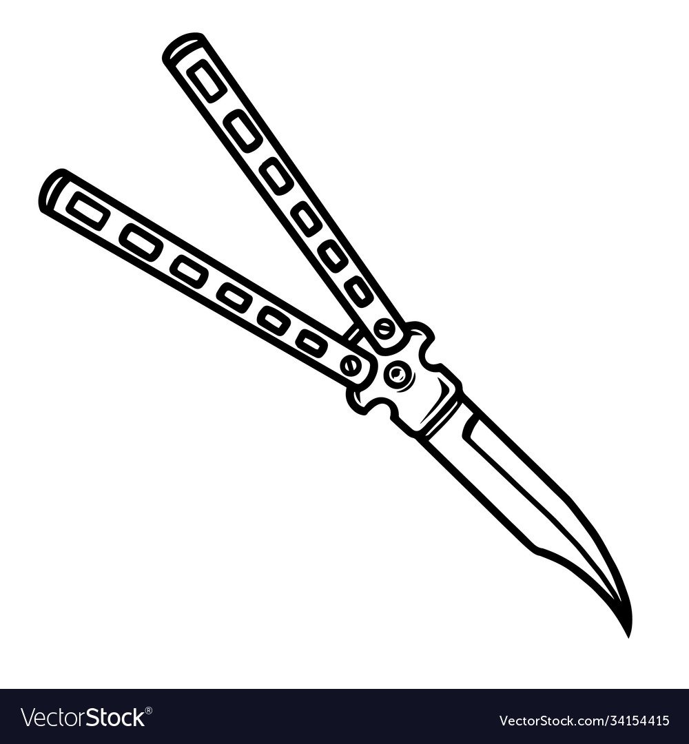Нож бабочка рисунок