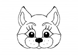 Маска лисы черно белая