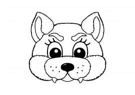 Мордочка лисы раскраска