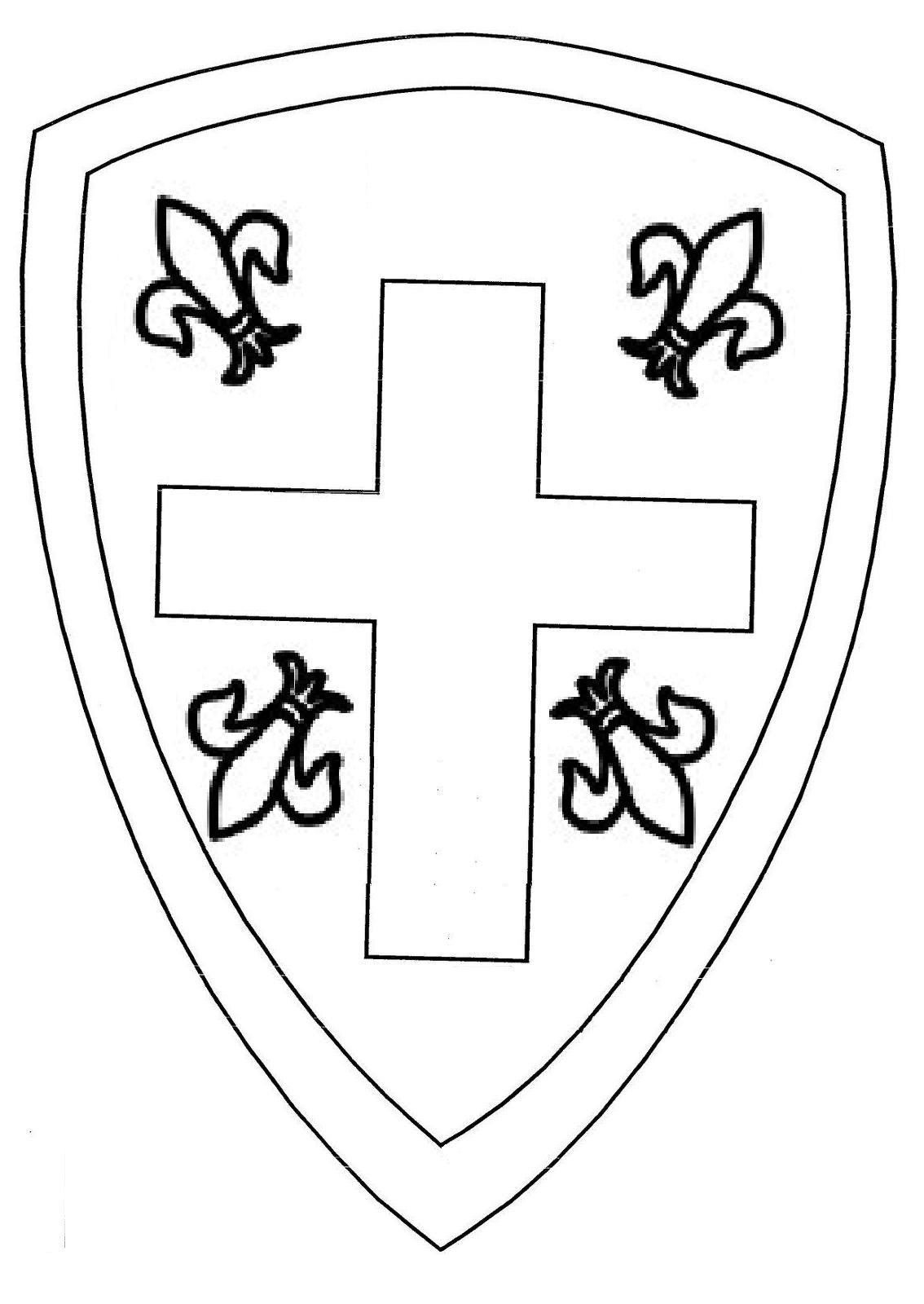 Раскраска средневековый гербы