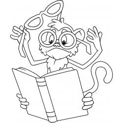 Крылов мартышка и очки раскраска