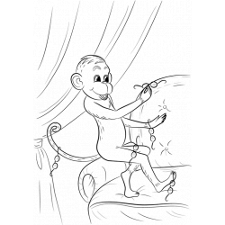 Мартышка и очки басня раскраска