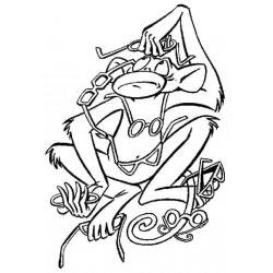 Иллюстрация к басне Крылова мартышка и очки раскраска