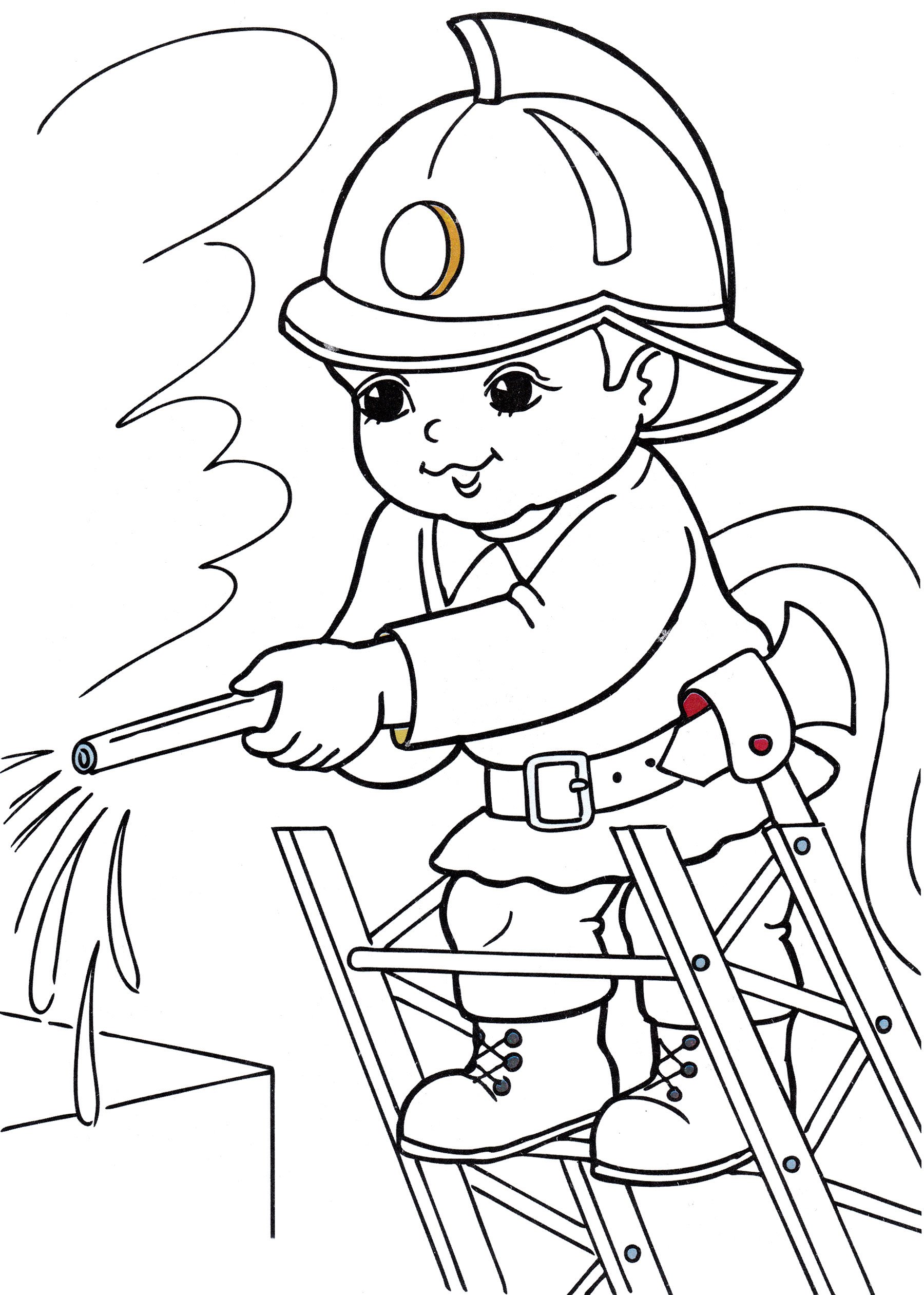 Раскраска пожарная безопасность для детей нарисовать