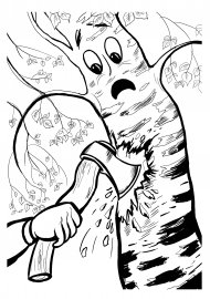 Не вырубайте леса раскраска