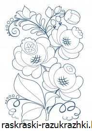 Жостовский поднос контур