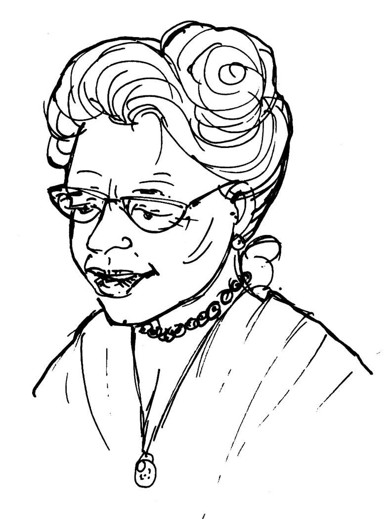 Раскраска лицо бабушки