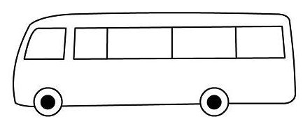 Школьный автобус трафарет
