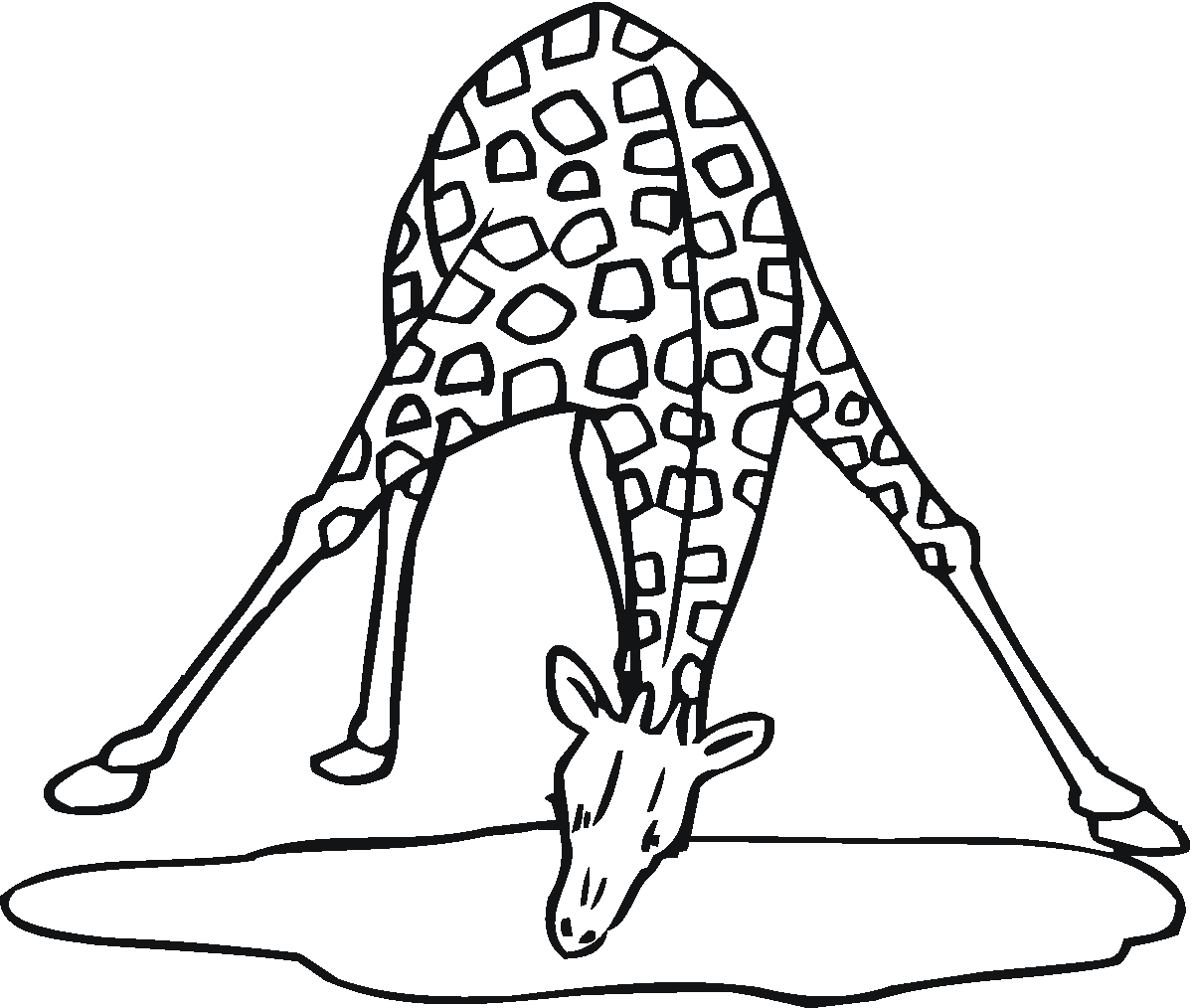 Контурное изображение жирафа