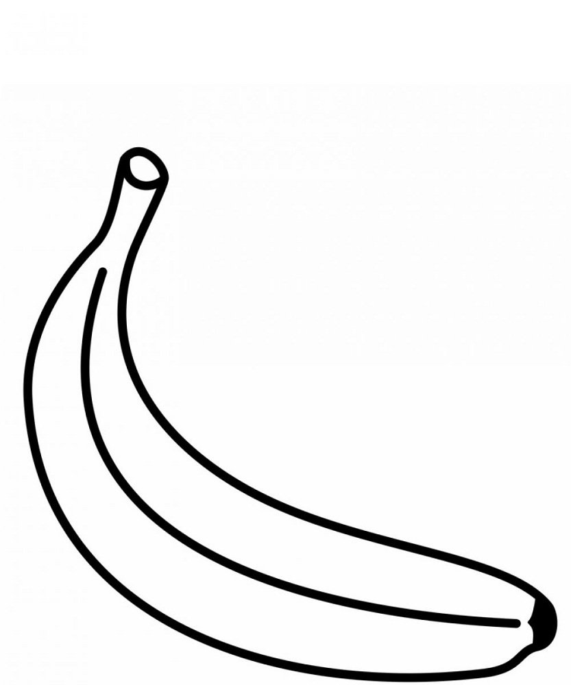 Рисунок банана трафарет