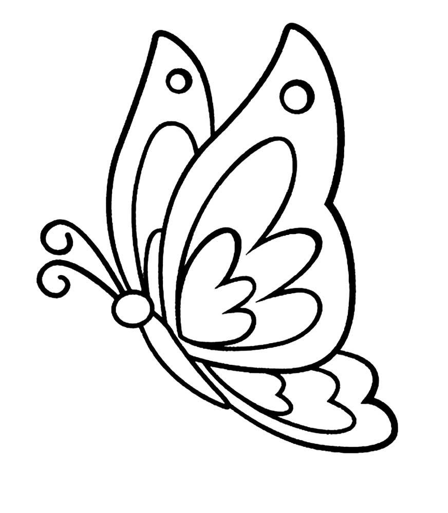 Трафарет бабочки для рисования
