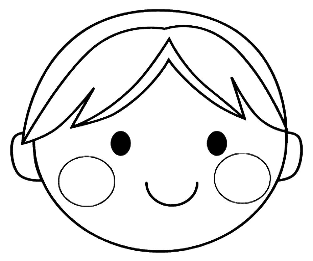 Лицо ребенка раскраска для детей