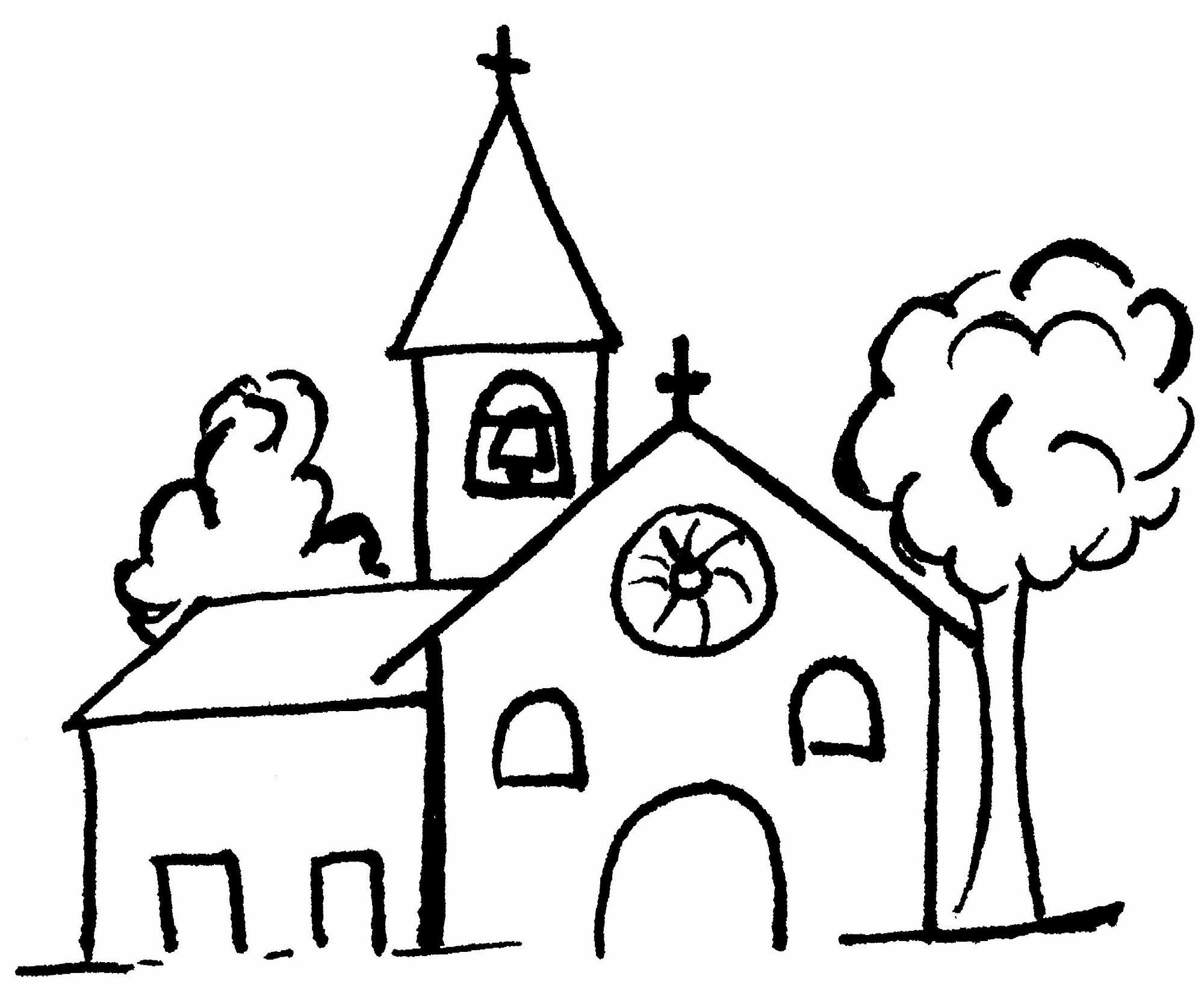 Церковь раскраска для детей