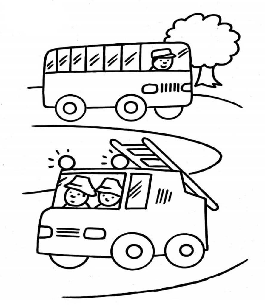 Раскраски для малышей транспорт