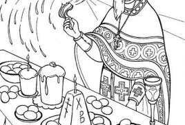 Традиционная Пасха раскраска