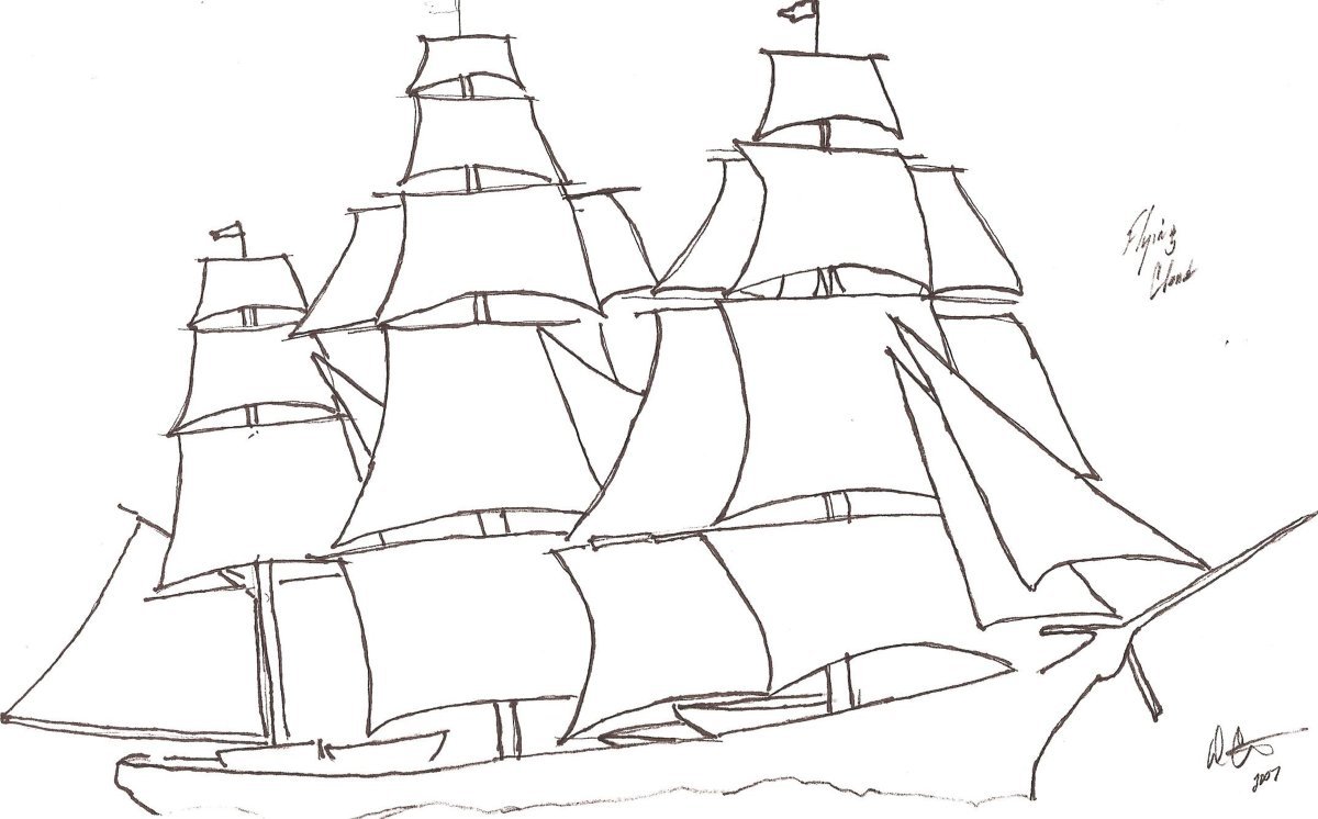 Алые паруса рисунок легко. Парусник рисунок. Корабли. Раскраска. Парусник рисунок карандашом. Рисунки для срисовки корабли.
