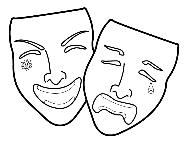 Театральная маска для печати. Театральные маски. Рисование Театральная маска. Театральная маска контур. Маски для театра раскраски.