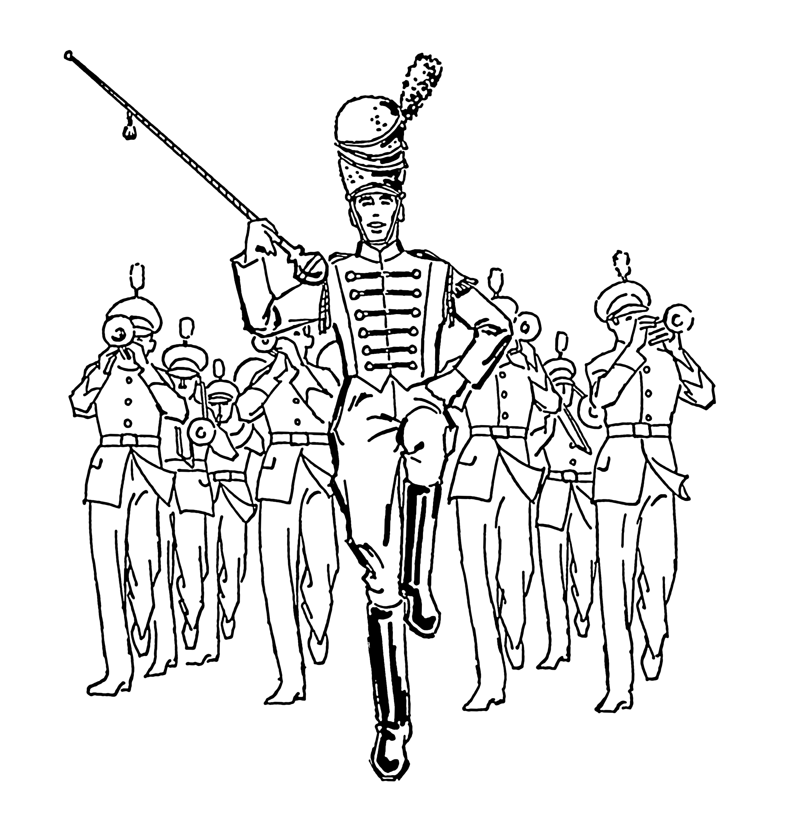 Марширующие солдаты раскраска