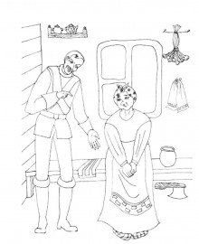 Раскраска по сказке каша из топора