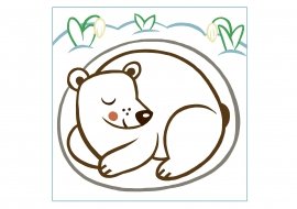 Медведь в берлоге раскраска для детей