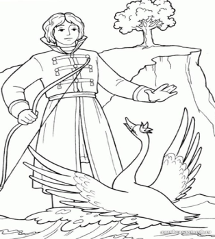 Сказка о царе Салтане рисунок карандашом