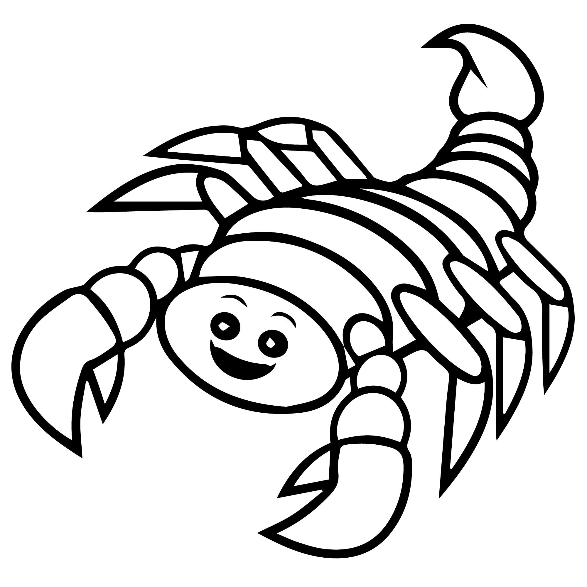 Скорпион раскраска для детей