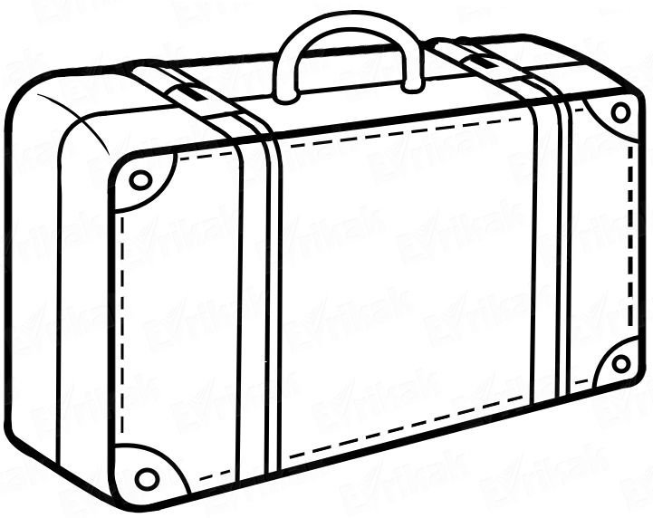 Дорожный чемодан раскраска по номерам раскраска для детей