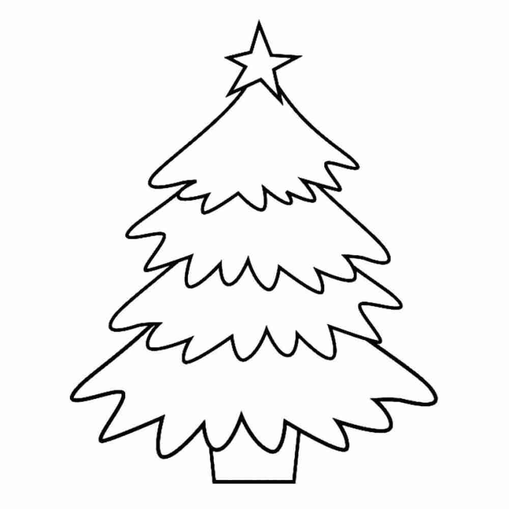 Рождественская елка рисунок раскраска
