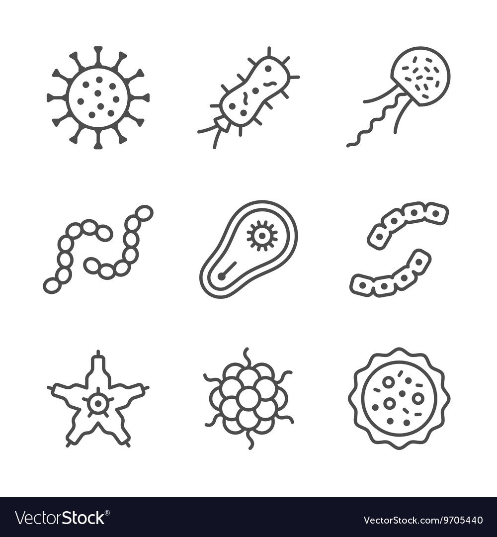 Микробы раскраска для детей