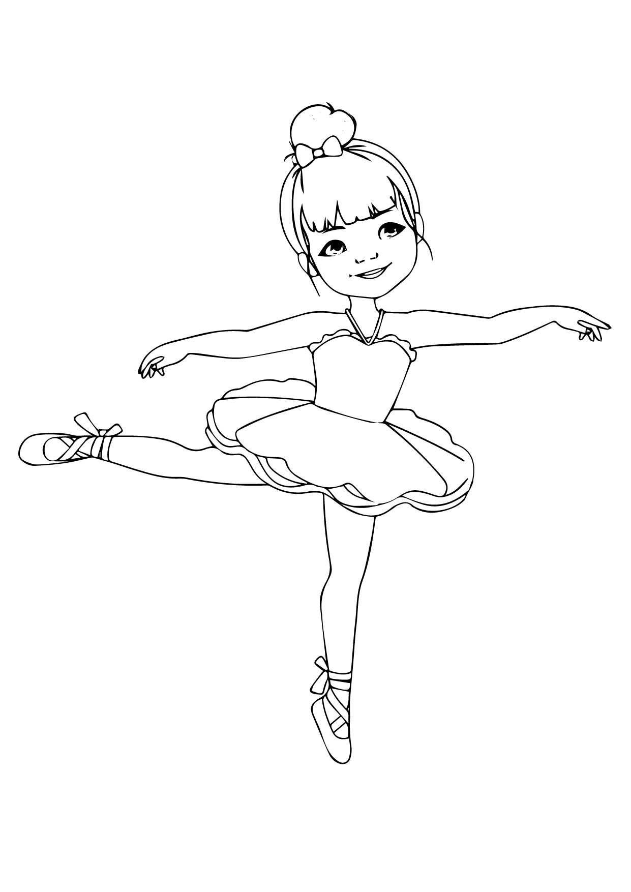 Раскраска кукла балерина