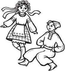 Украинский костюм раскраска для детей