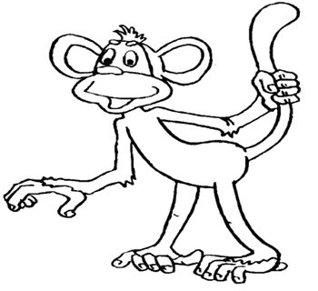 Мартышка и очки басня раскраска